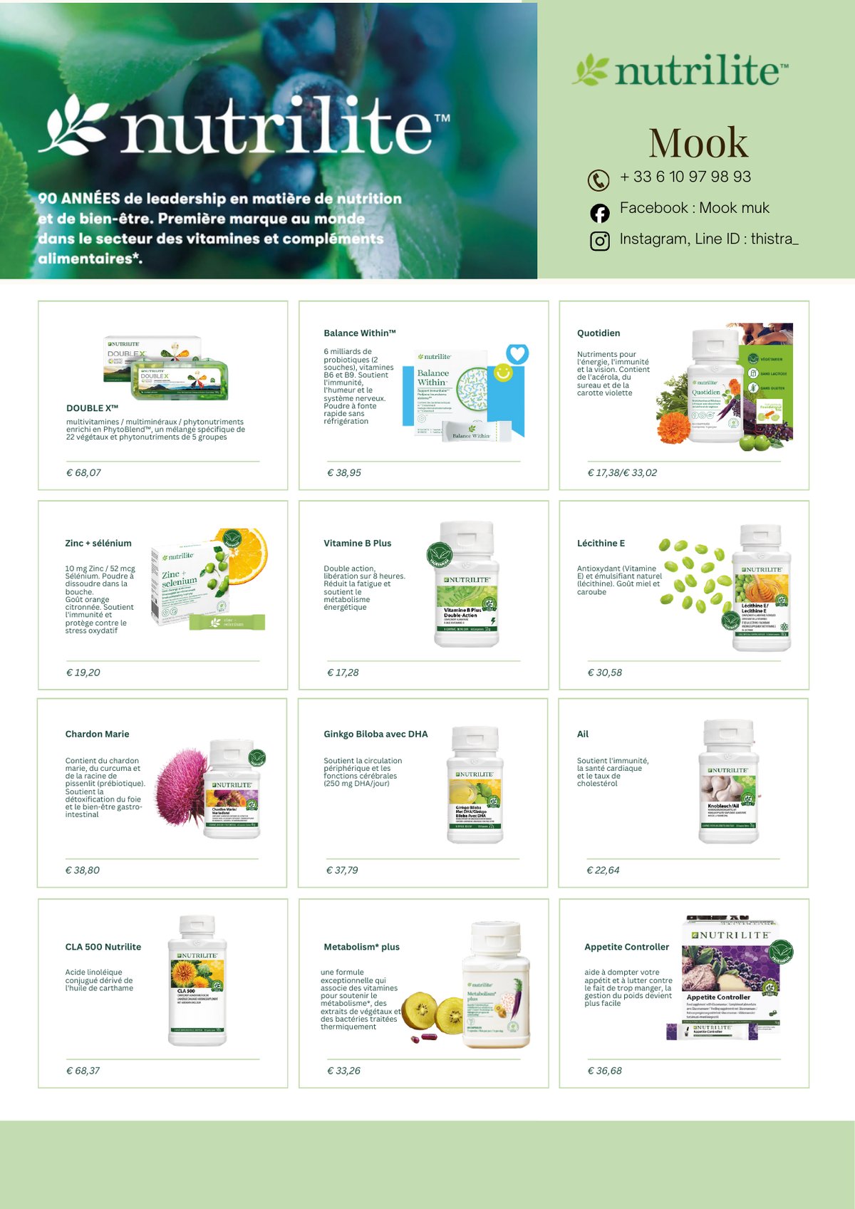 Produits Nutrilite et accompagnement bien-être